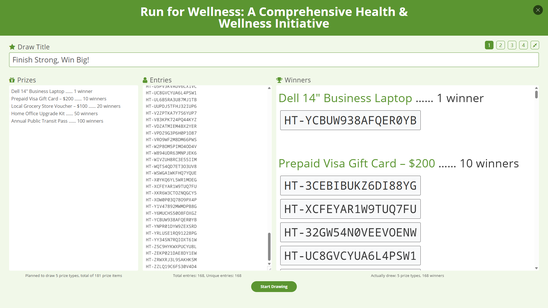 Lotteria su larga scala con trasparenza